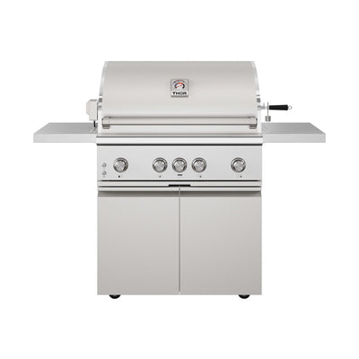 Thor Kitchen 36-inch 4 Burner Built in Gas Grill on Cart with Sear/Rear Infrared Burner & Rotisserie Natural Gas