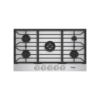 Thor Kitchen 36 Inch Professional Gas Cooktop in Stainless Steel