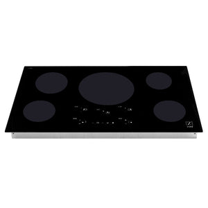 zline 36 inch gas cooktop with 5 burners without background