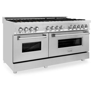 ZLINE 60" Professional Convection Oven Freestanding Double Oven Dual Fuel Range