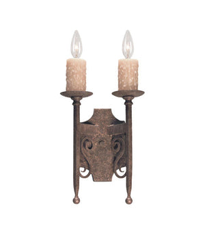Meyda 9" Wide Toscano 2 Light Wall Sconce '115228