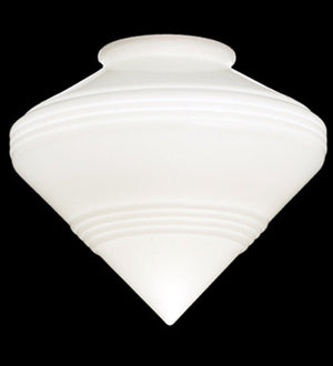 Meyda 9"W Revival Schoolhouse Deco Cone 4" Neck Shade '159440