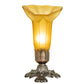 Meyda 8" High Amber Tiffany Pond Lily Victorian Accent Lamp- 10221
