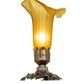 Meyda 8" High Amber Tiffany Pond Lily Victorian Accent Lamp- 10221