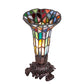 Meyda 8" High Stained Glass Pond Lily Victorian Accent Lamp - 10225