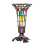 Meyda 8" High Stained Glass Pond Lily Victorian Accent Lamp - 10225