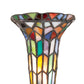 Meyda 8" High Stained Glass Pond Lily Victorian Accent Lamp - 10225