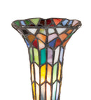 Meyda 8" High Stained Glass Pond Lily Victorian Accent Lamp - 10225