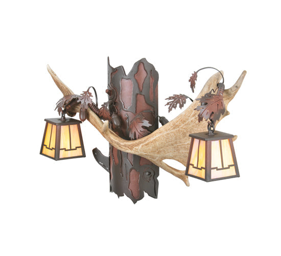 Meyda 23.5" Wide Antlers Fallow Deer 2 Light Wall Sconce- 106612 - MyBBQDirect