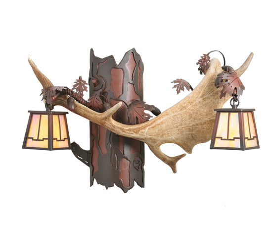 Meyda 23.5" Wide Antlers Fallow Deer 2 Light Wall Sconce- 106612 - MyBBQDirect