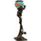 Meyda  35" High Lovers' Trangle W/Tiffany Goldfish Table Lamp- 10708