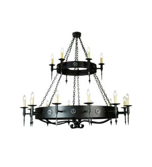 Meyda 60" Wide Warwick 18 Light Two Tier Chandelier 111559
