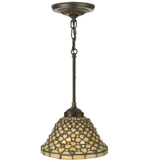 Meyda 8" Wide Diamond & Jewel Mini Pendant 111706