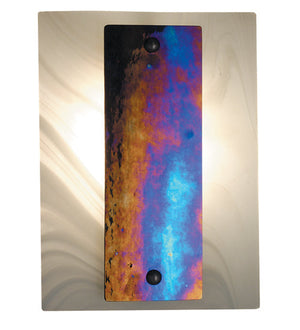 Meyda 9"W Metro Aurora Borealis Glass Wall Sconce 111930