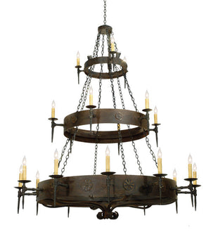 Meyda 72" Wide Warwick 21 Light Three Tier Chandelier 112084