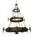 Meyda 72" Wide Warwick 21 Light Three Tier Chandelier 112084