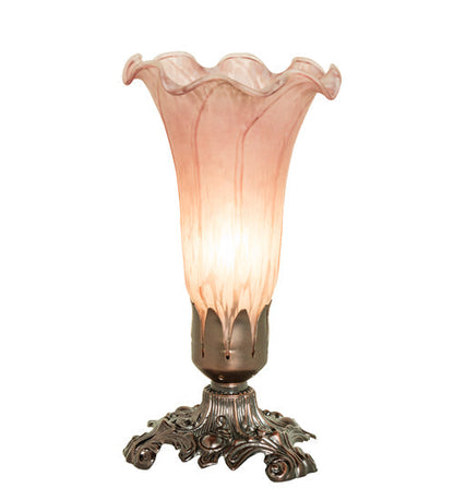 Meyda 8"H Pink Pond Lily Victorian Accent Lamp '11241
