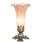 Meyda 8"H Pink Pond Lily Victorian Accent Lamp '11241