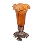 Meyda 8" High Amber Pond Lily Victorian Mini Lamp '11244