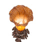 Meyda 8" High Amber Pond Lily Victorian Mini Lamp '11244