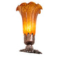 Meyda 8" High Amber Pond Lily Victorian Mini Lamp '11244