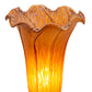Meyda 8" High Amber Pond Lily Victorian Mini Lamp '11244