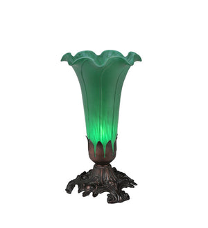 Meyda 8"H Green Pond Lily Accent Lamp '11252