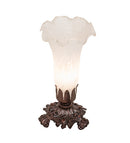 Meyda 8" High White Tiffany Pond Lily Victorian Accent Lamp '11259
