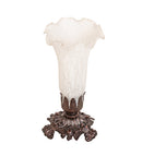 Meyda 8" High White Tiffany Pond Lily Victorian Accent Lamp '11259