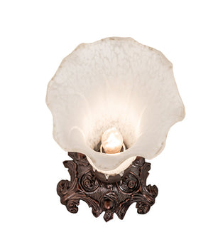 Meyda 8" High White Tiffany Pond Lily Victorian Accent Lamp '11259