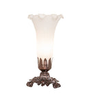 Meyda 8" High White Tiffany Pond Lily Victorian Accent Lamp '11259