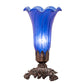 Meyda 8" High Blue Tiffany Pond Lily Victorian Accent Lamp '11262
