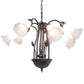 Meyda  24" Wide White Tiffany Pond Lily 7 LT Chandelier '11621