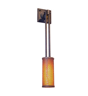 Meyda 9" Wide Perforated Cylinder Wall Sconce 116485