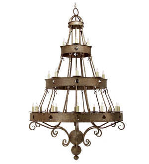 Meyda 78" Wide Avila 24 Light Three Tier Chandelier 116981