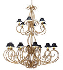 Meyda 84" Wide Alexandria 18 Light Two Tier Chandelier '120320