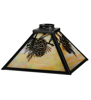 Meyda 9"SQ MISSION/PINE CONE '143179