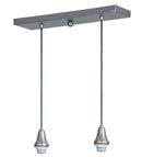 Meyda 20"L Brushed Nickel 2 LT Island Pendant Hardware '146658