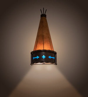 Meyda 8" Wide Teepee Regalia Wall Sconce '149956