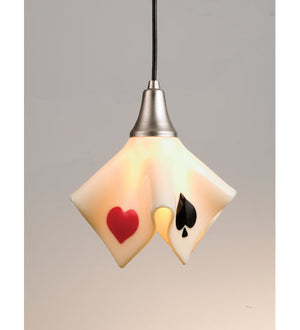 Meyda 9" Wide Poker Face Handkerchief Mini Pendant '15402