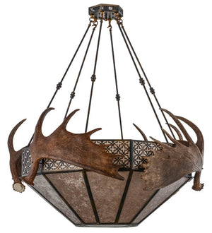 Meyda 54"W Antlers Moose Inverted Pendant- 154279 - MyBBQDirect