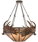 Meyda 54"W Antlers Moose Inverted Pendant- 154279 - MyBBQDirect
