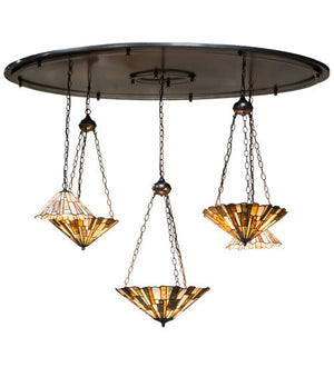 Meyda 72"L Delta Jadestone 5 LT Cascading Pendant '154324