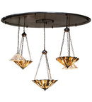 Meyda 72"L Delta Jadestone 5 LT Cascading Pendant '154324