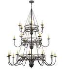 Meyda 60" Wide Polonella 24 Light Three Tier Chandelier '155775