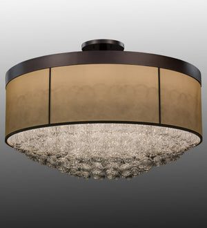Meyda 72"W Cilindro Bulle Semi-Flushmount '158190