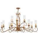 Meyda 60"L Wallis 14 LT Oblong Chandelier '160782