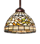 Meyda 8"W Tiffany Turning Leaf Mini Pendant '16211