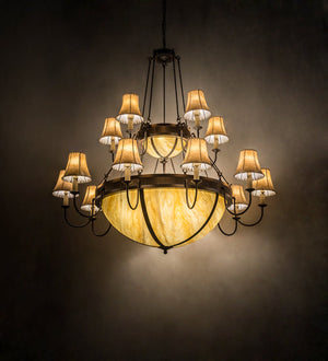 Meyda 74" Wide Commerce Sportsman 15 Light Two Tier Chandelier'170103