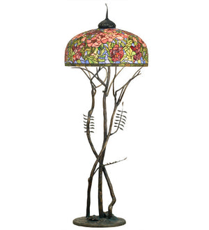 Meyda 74"H Tiffany Oriental Poppy Floor Lamp '182892